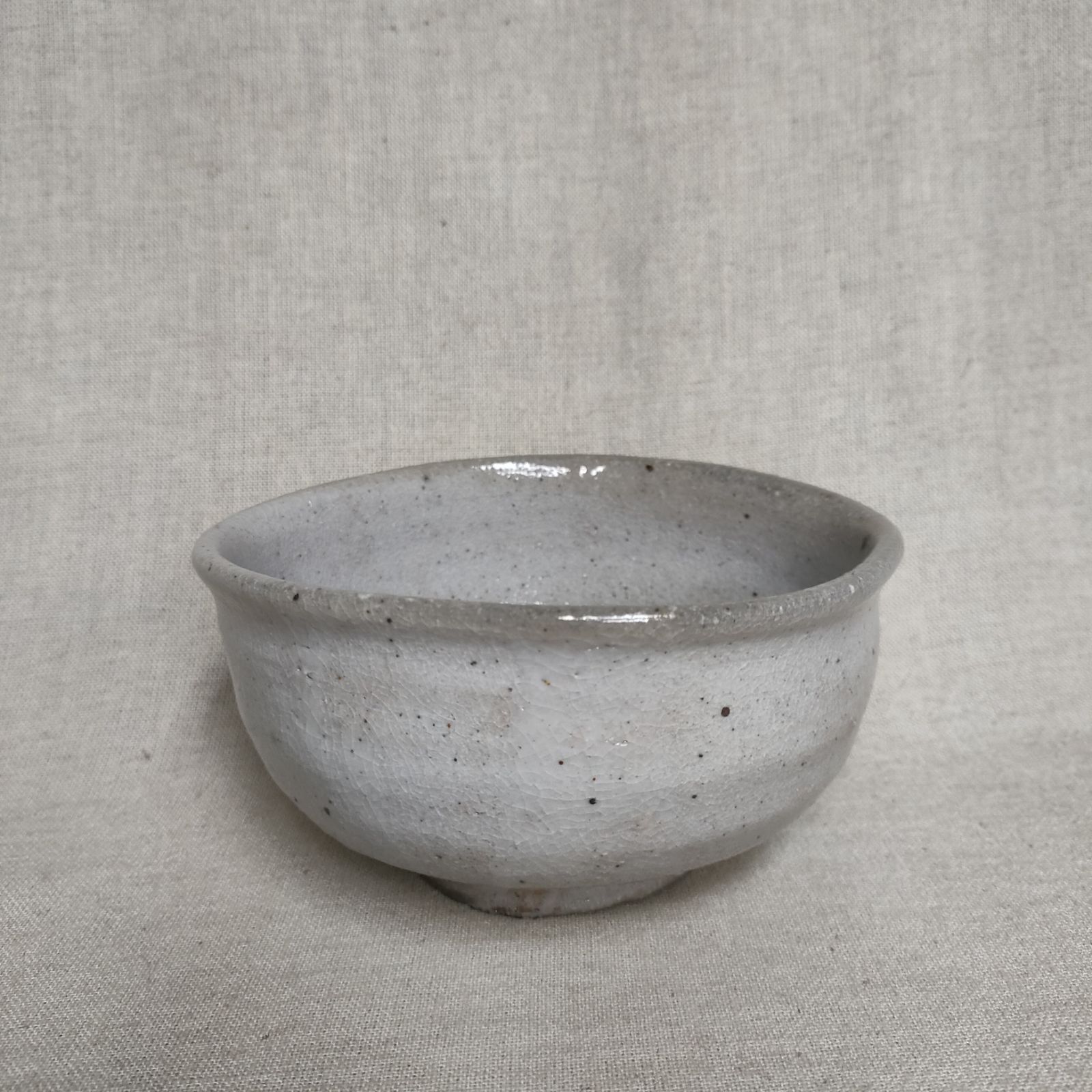 唐津焼 沓形茶碗 長石単釉 山茶窯 抹茶碗 sazan-gama