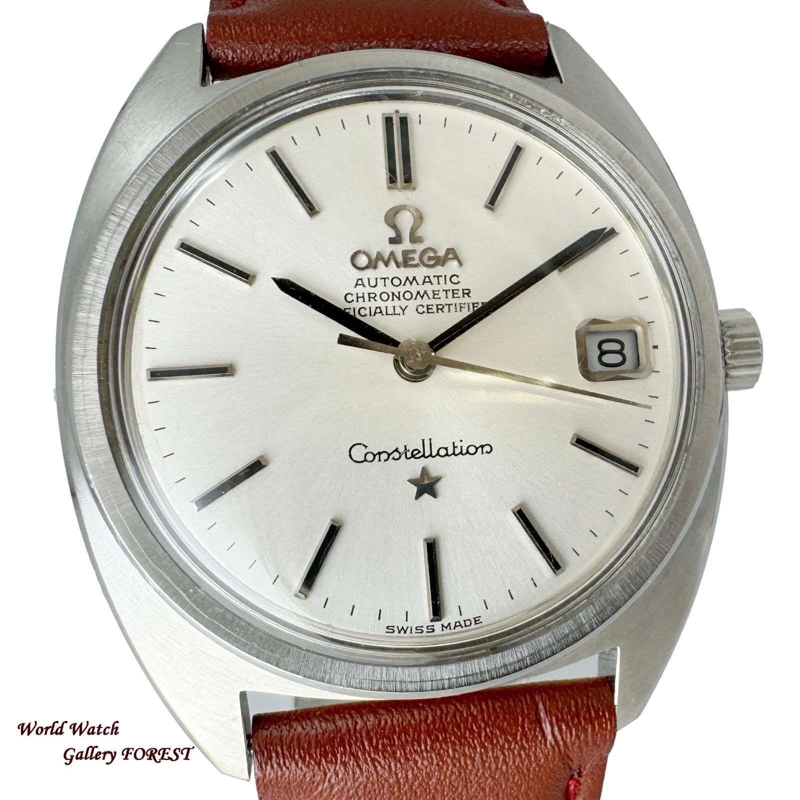 OMEGA オメガ コンステレーション ジェンタ Cライン Cal 564 メンズ腕時計 自動巻き 168 017 アンティーク シルバー文字盤