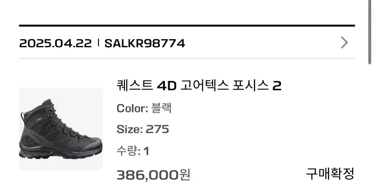 SALOMON サロモン クエスト quest 4 D GORE TEX ゴアテックス POSS 2 ブラック 275