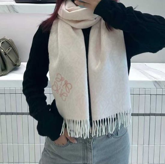 LOEWE ロエベ マフラー スカーフ ウール 양각ロゴ