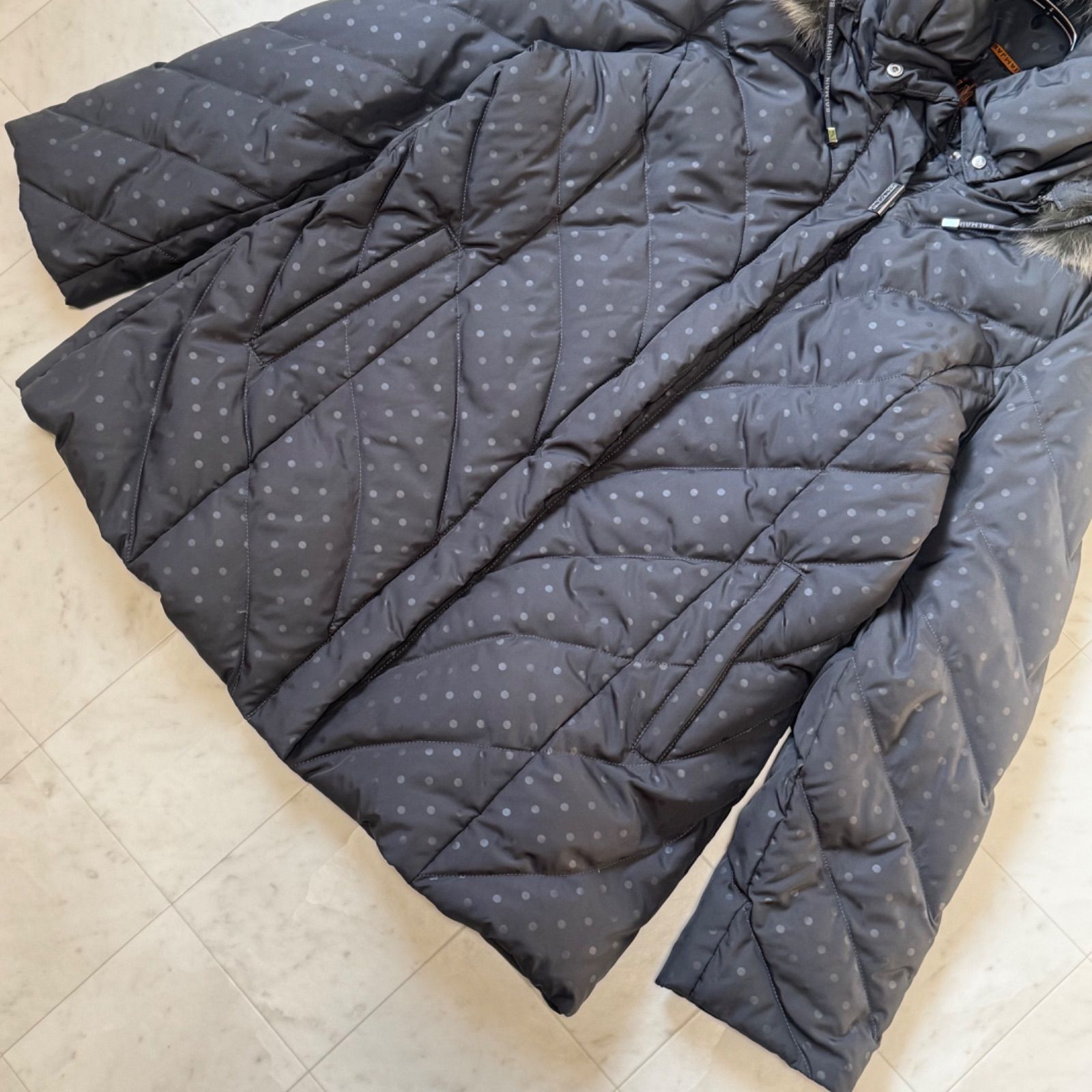 BALMAIN バルマン ダウンコート ダウン フェザー ファー フード付き