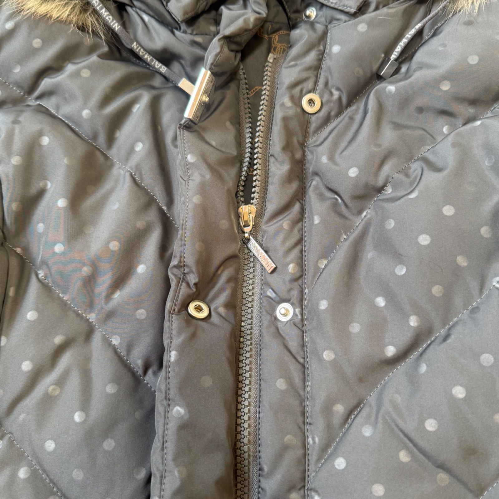 BALMAIN バルマン ダウンコート ダウン フェザー ファー フード付き