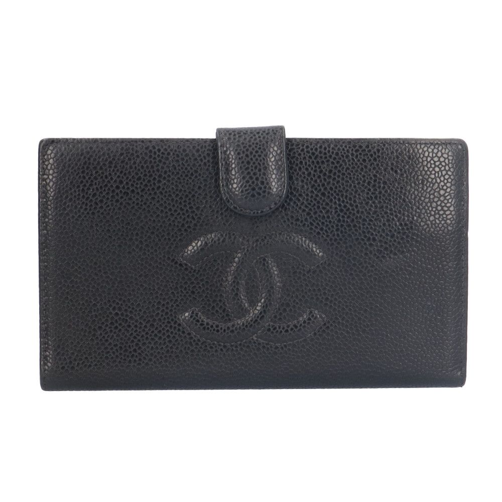 シャネル ココマーク 長財布 キャビアスキン レディース CHANEL シャネル