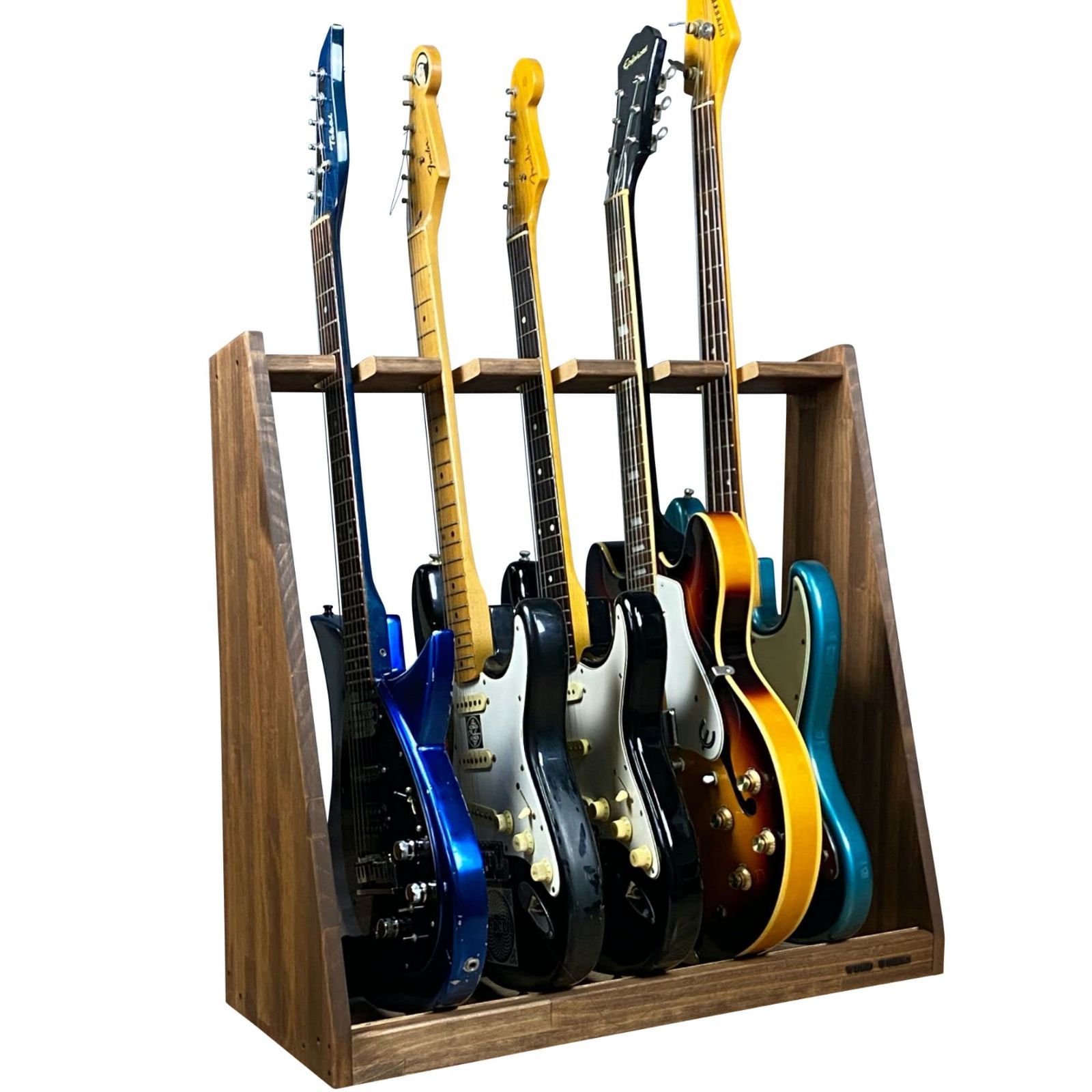 ギタースタンド エレキギター用 5本掛 ブラウン