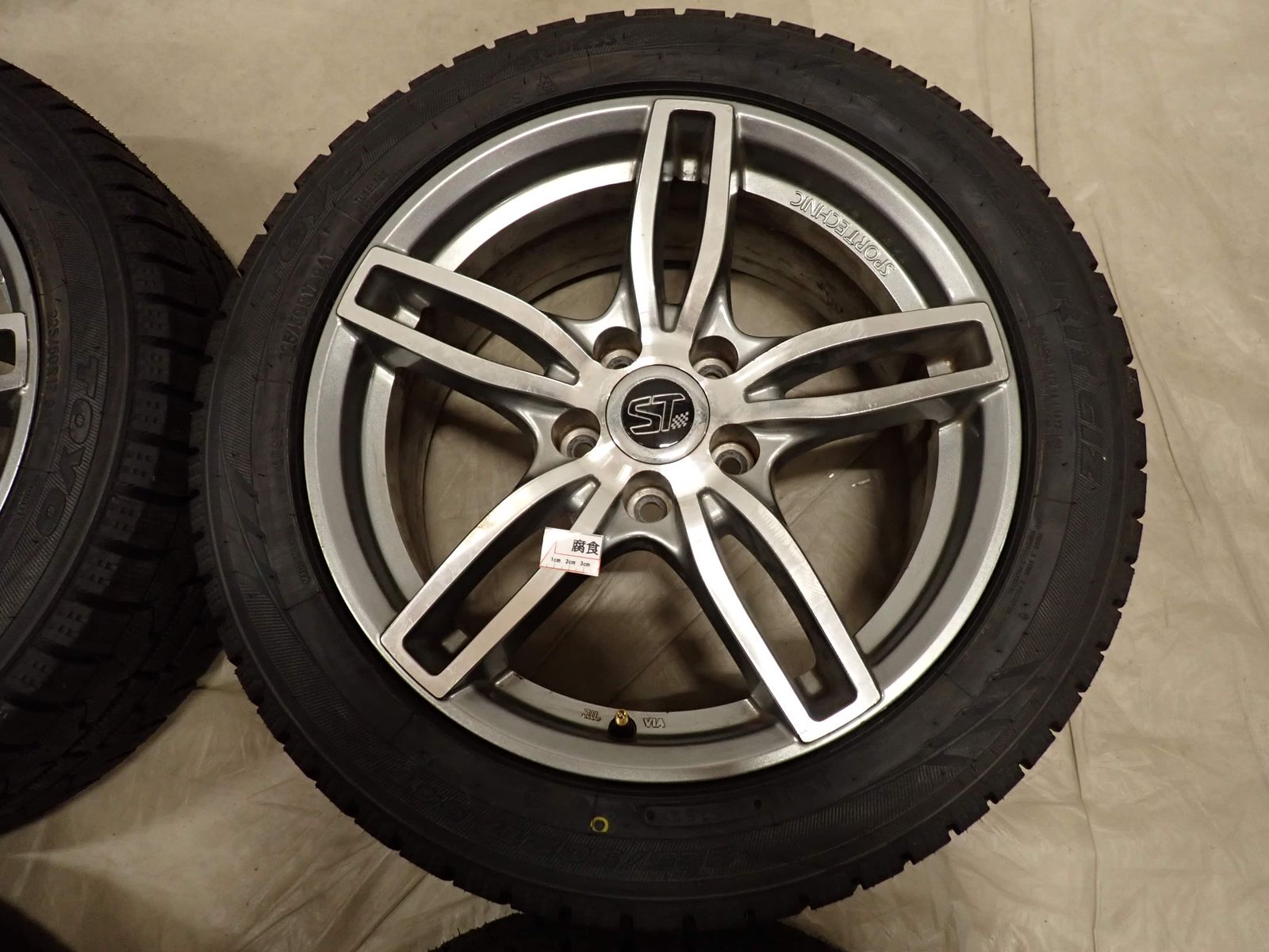  冬 4本SET 会社宛 225 50 R 17 7 5 J 94 T トーヨー オブザーブ ガリット GIZ アルミ ベンツ Cクラス W 205 NO D 6586 17インチ タイヤ ホイールセット