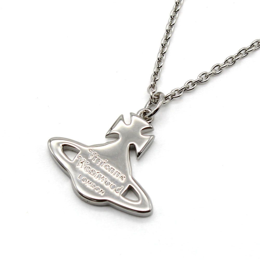 ヴィヴィアン ウエストウッド Vivienne Westwood 01 P 017 クリスピン ペンダント ネックレス レディース アンティーク プラチナ