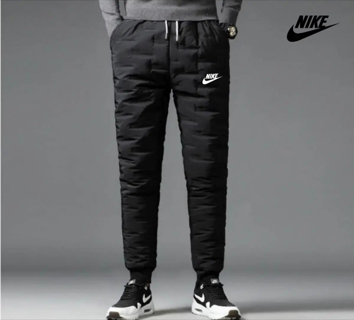 ダウン ストレート ジョガー パンツ