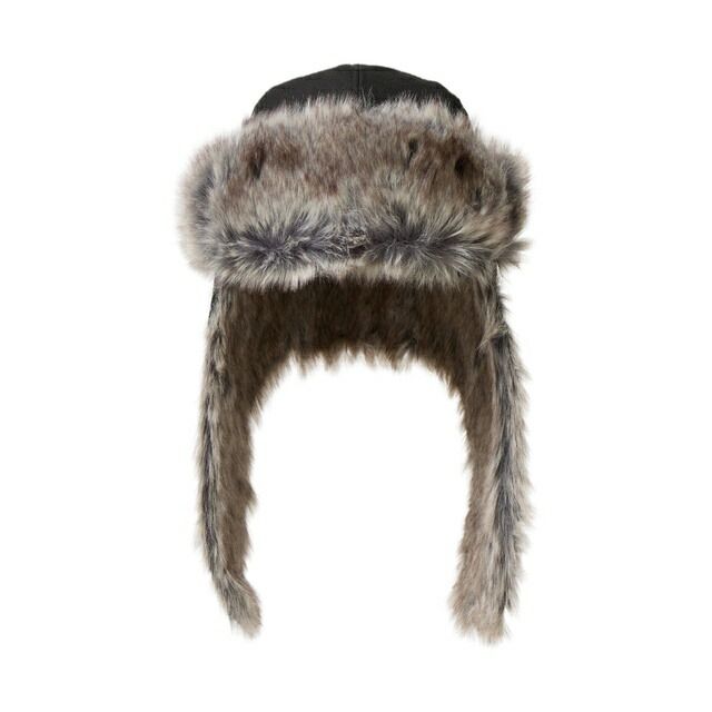 NEWERA トラッパー ウール ブラック ボンバーキャップ フライトキャップ 耳あてつき帽子 防寒 アウトドア ファー 帽子 キャップ MENS メンズ 男性 NEW ERA パイロットキャップ 耳あてつき