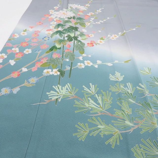 百華❀Y3908◇新品 正絹 作家物落款 仕付け糸付 トールサイズ 訪問着