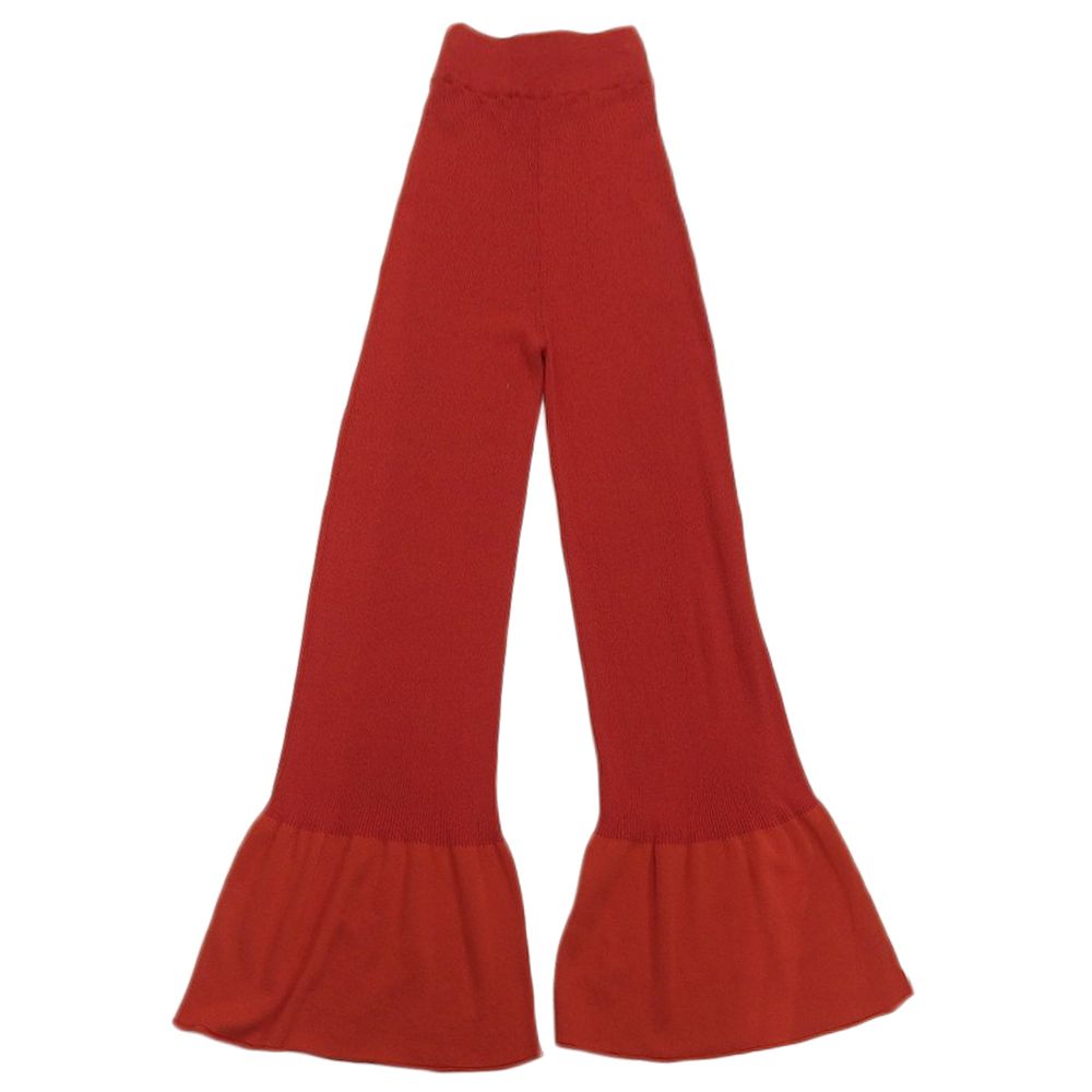 STELLA MCCARTNEY ステラマッカートニー リブニット フ パンツ ボトムス レディース コットン混 レッド 38