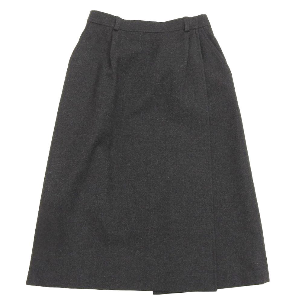 YSL イヴサンローラン ウールラップスカート ボトムス レディース ウール チャコールグレー 34 Vintage 80’s rive gauche フランス製