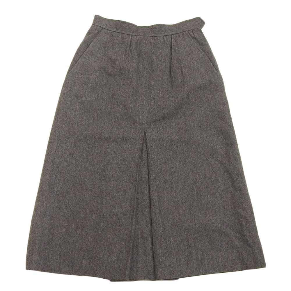YSL イヴサンローラン ウエストギャザースカート ボトムス レディース ウール グレー 34 Vintage 80’s rive gauche フランス製