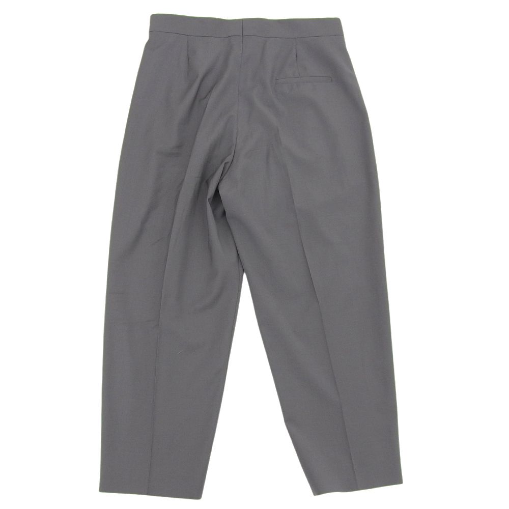 CELINE セリーヌ by Phoebe Philo フィービー期 2タック ワイドシルエット パンツ ボトムス レディース ウール グレー 42