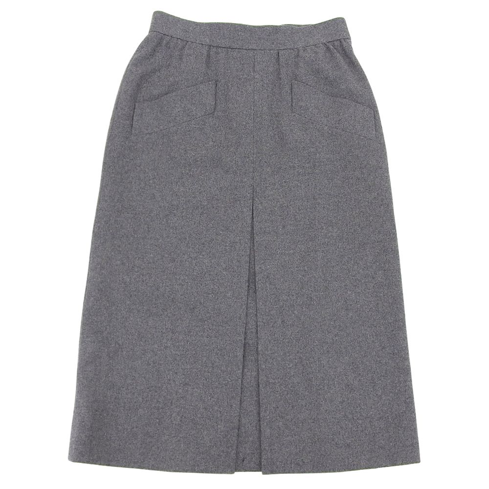 GIVENCHY ジバンシー フロントダブルポケット ウールスカート ボトムス レディース グレー 38.8 Vintage 90’s フランス製
