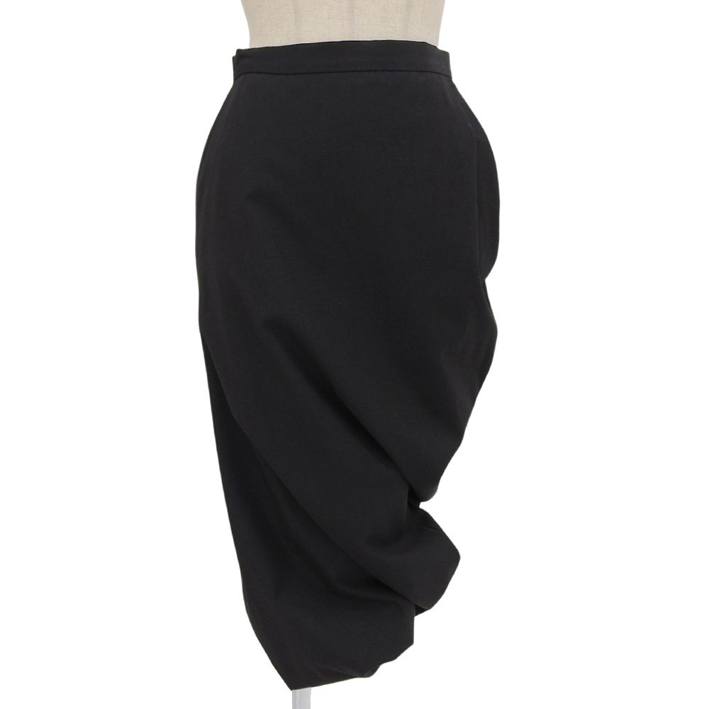 VIKTOR-ROLF ヴィクター＆ロルフ バスストップ期 変形デザインスカート ボトムス レディース ウール ブラック 40 00’s