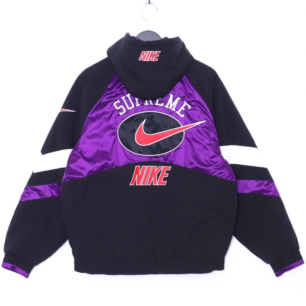 SUPREME × NIKE Hooded Sport Jacket Sサイズ ブラック パープル