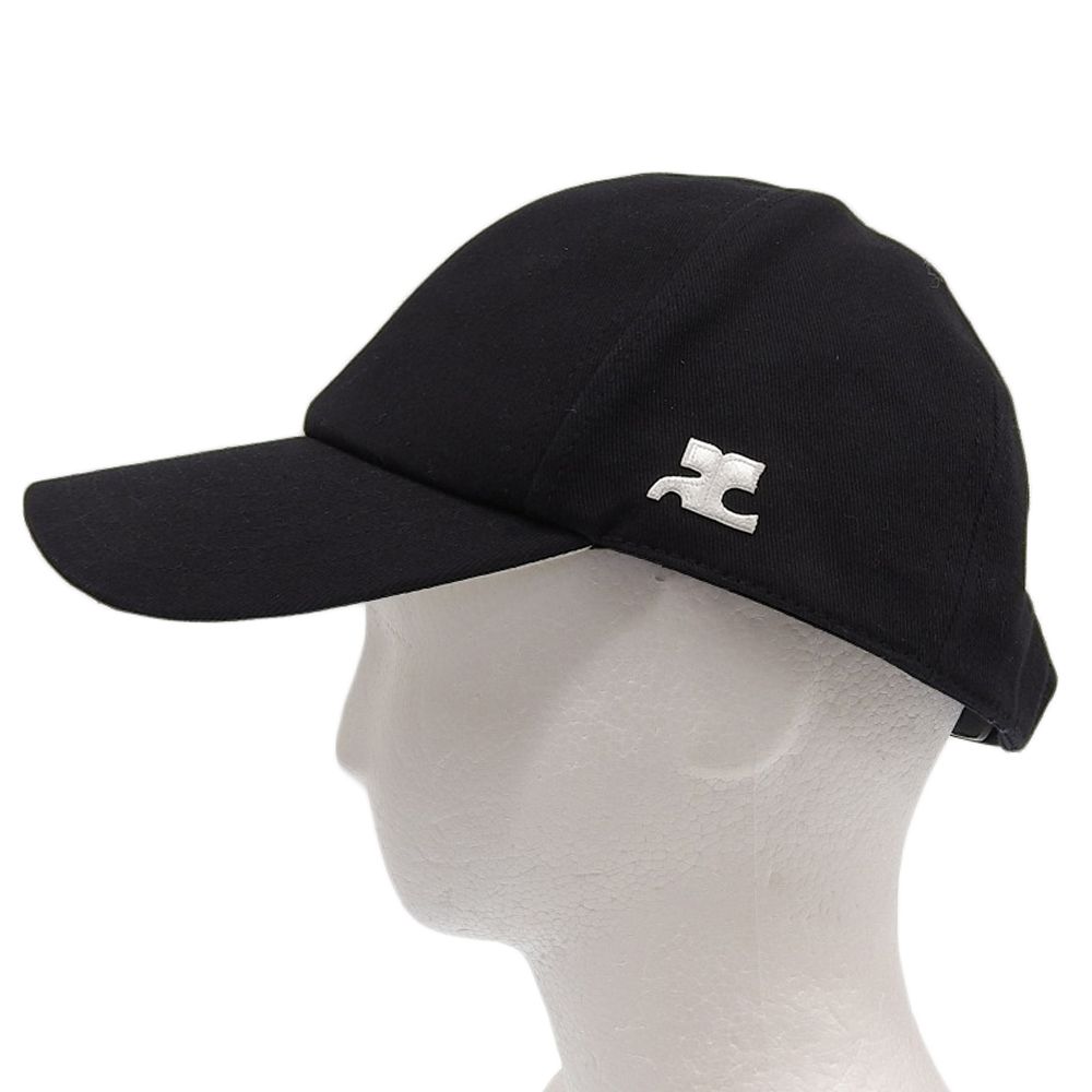 COURREGES クレージュ COURREGES PARIS アイコンロゴ キャップ 小物 レディース コットン ブラック M 近年モデル