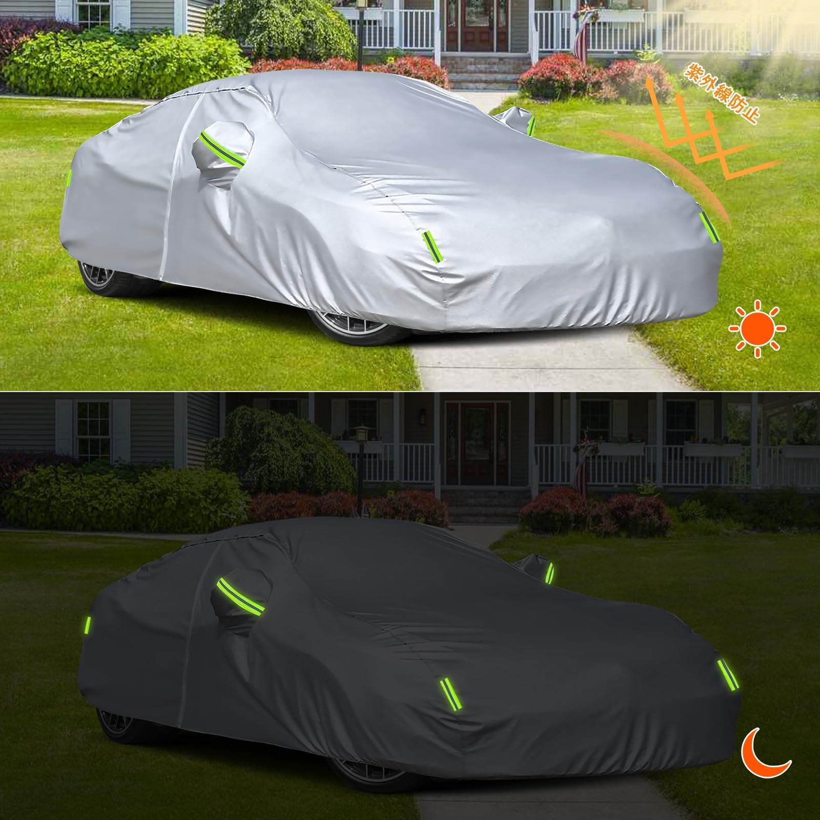 車カバー ポルシェ911 991 992 996 997 1998 2025 Carrera 4 S Turbo ボディカバー 加厚 裏起毛 防水防塵防紫外線 弾力な防風ロープ付き 四季対応 ポルシェ H 10 R 6 カバー アクセサリー バイク