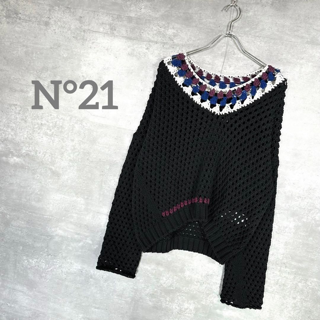 N°21 ヌメロヴェントゥーノ 48 メッシュ編みシースルーニット