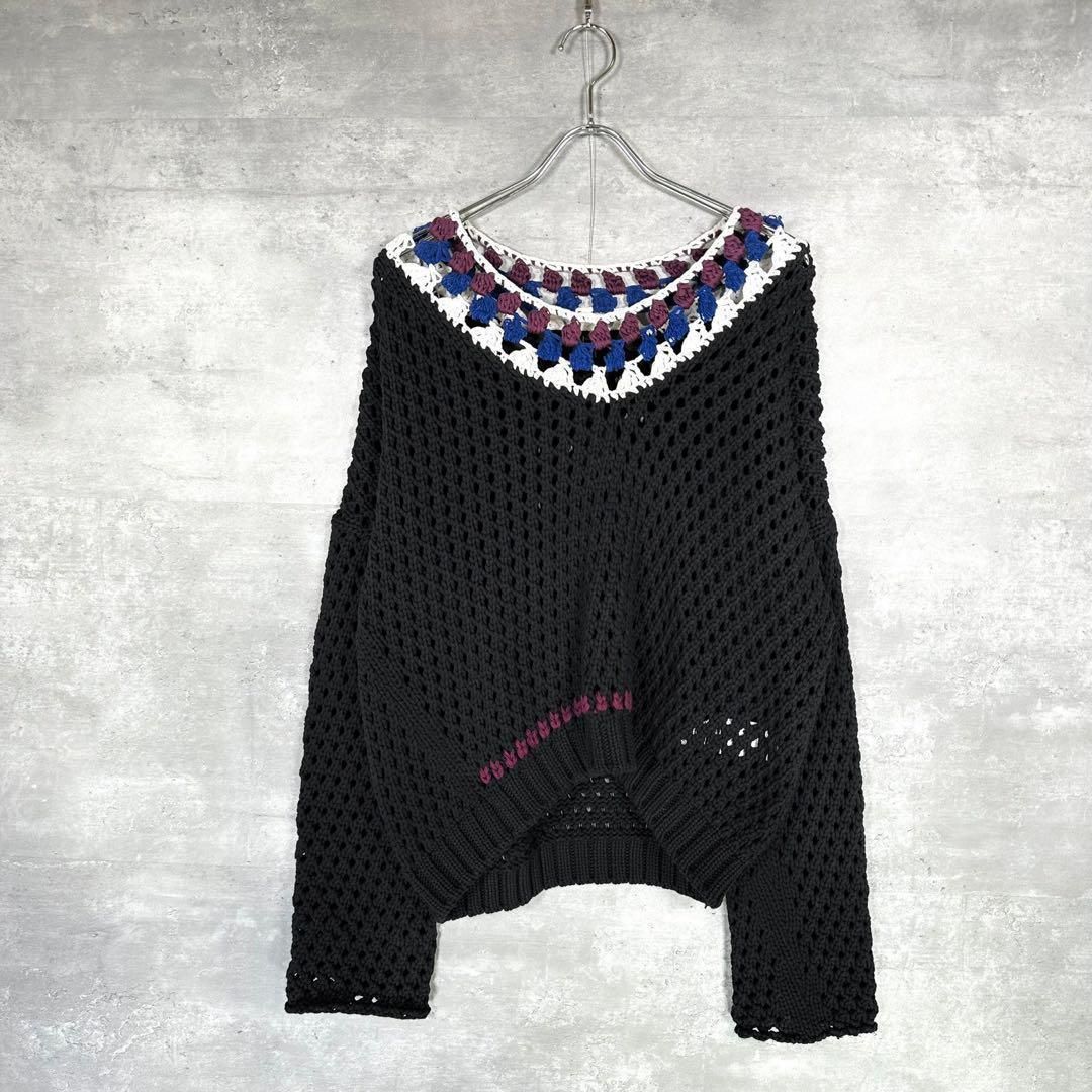 N°21 ヌメロヴェントゥーノ 48 メッシュ編みシースルーニット