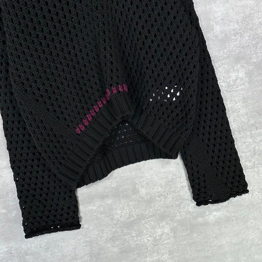 メッシュ編みシースルーニット