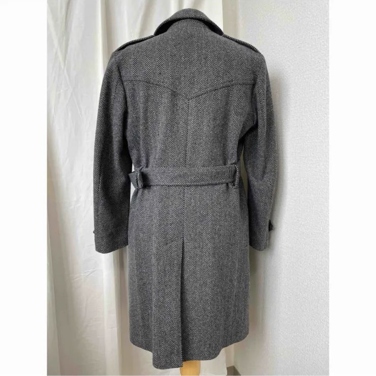 Paul Smith ポールスミス チェスターコート ロングコート ヘリンボーン カシミヤ Lサイズ 鳥柄 バード