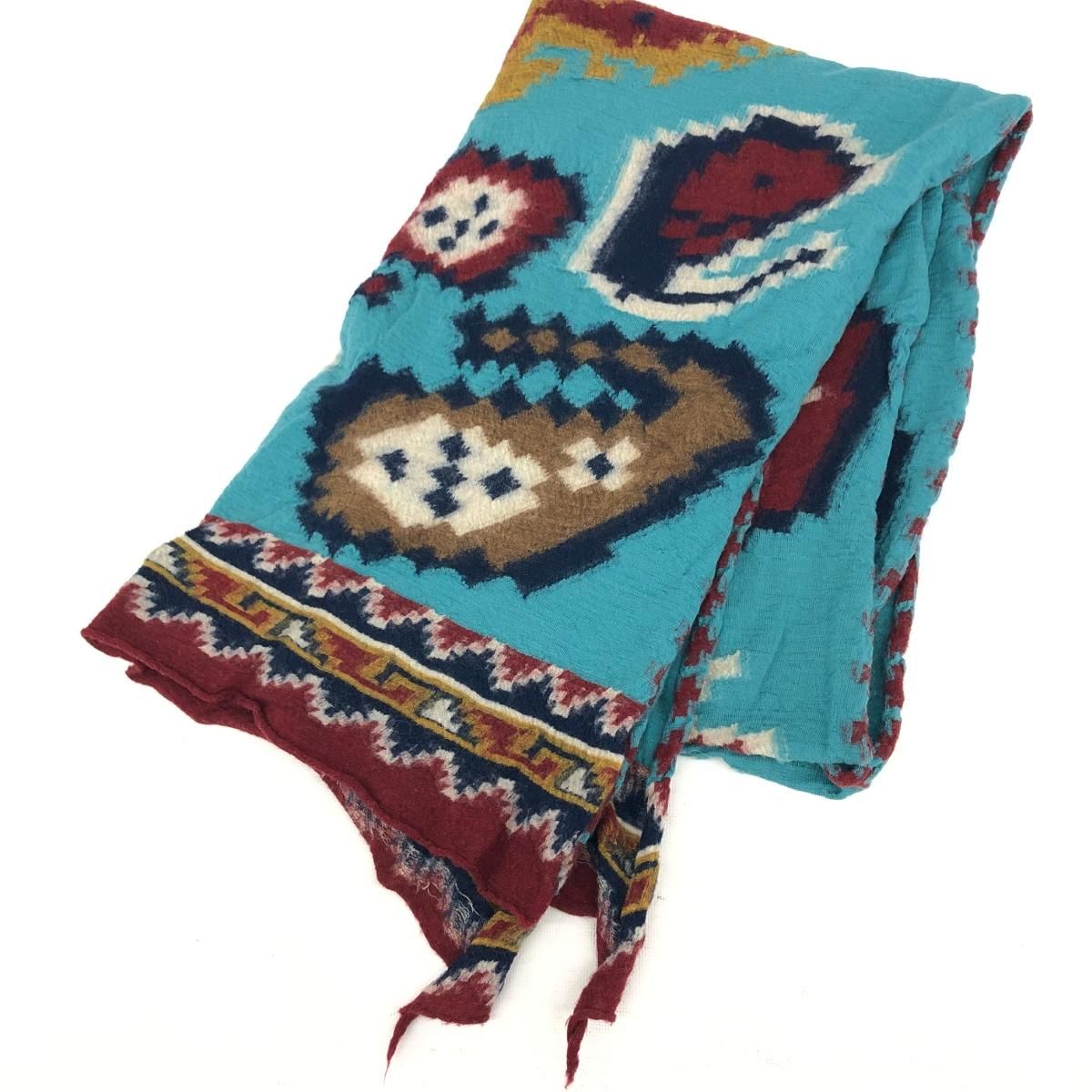 KAPITAL キャピタル ストール ウール縮絨/総柄/マフラー マルチカラー