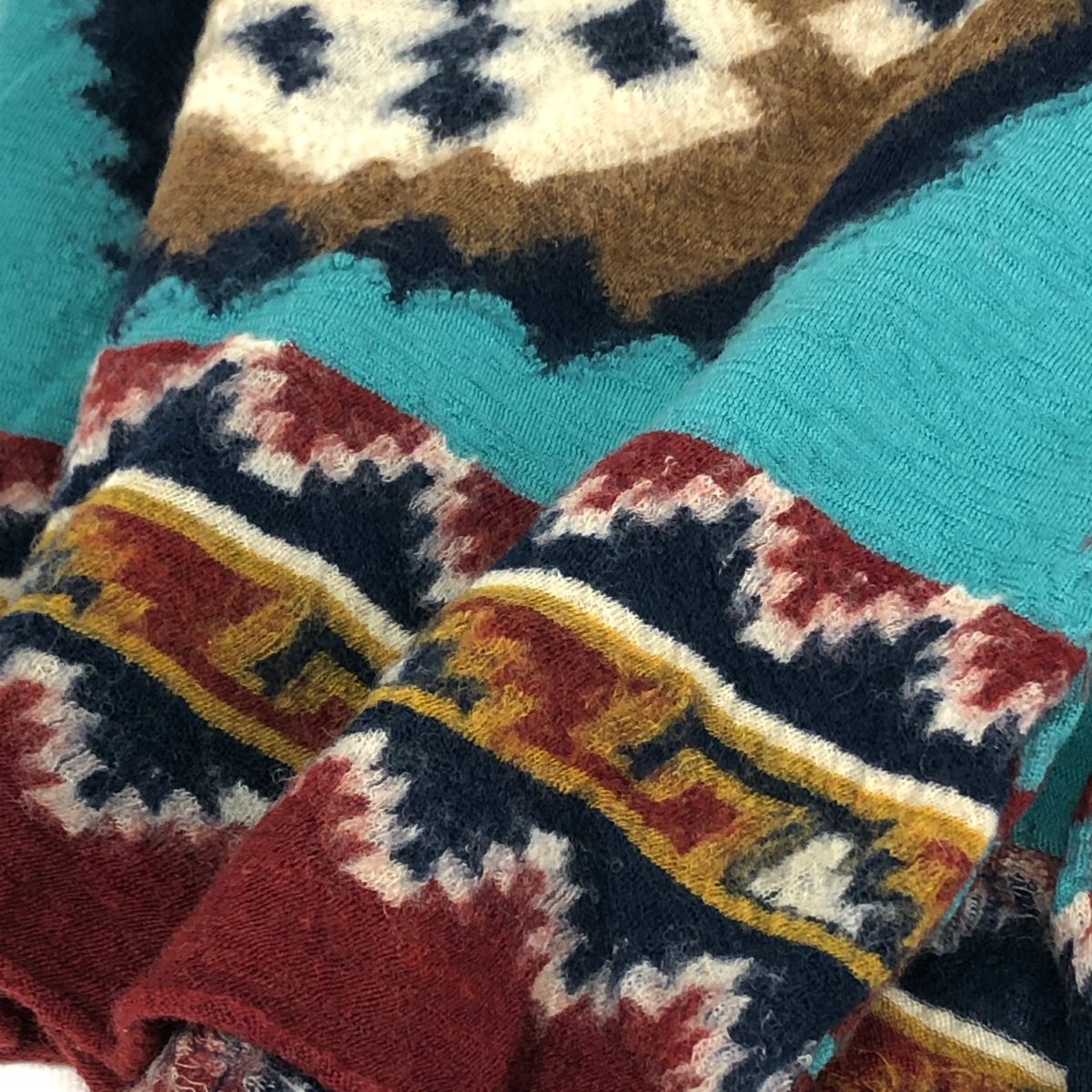 KAPITAL キャピタル ストール ウール縮絨/総柄/マフラー マルチカラー