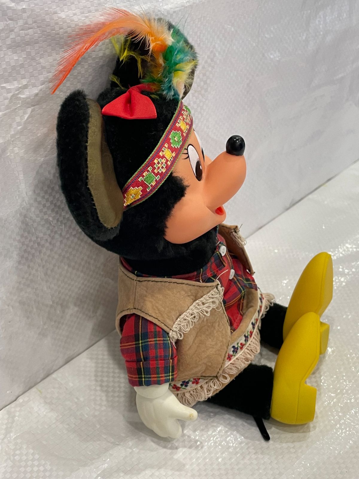 ディズニーランド ぬいぐるみ ミニー ヤングエポック社　レア　レトロ ディズニー ヤングエポック社製 昭和レトロ ミニーマウスぬいぐるみ