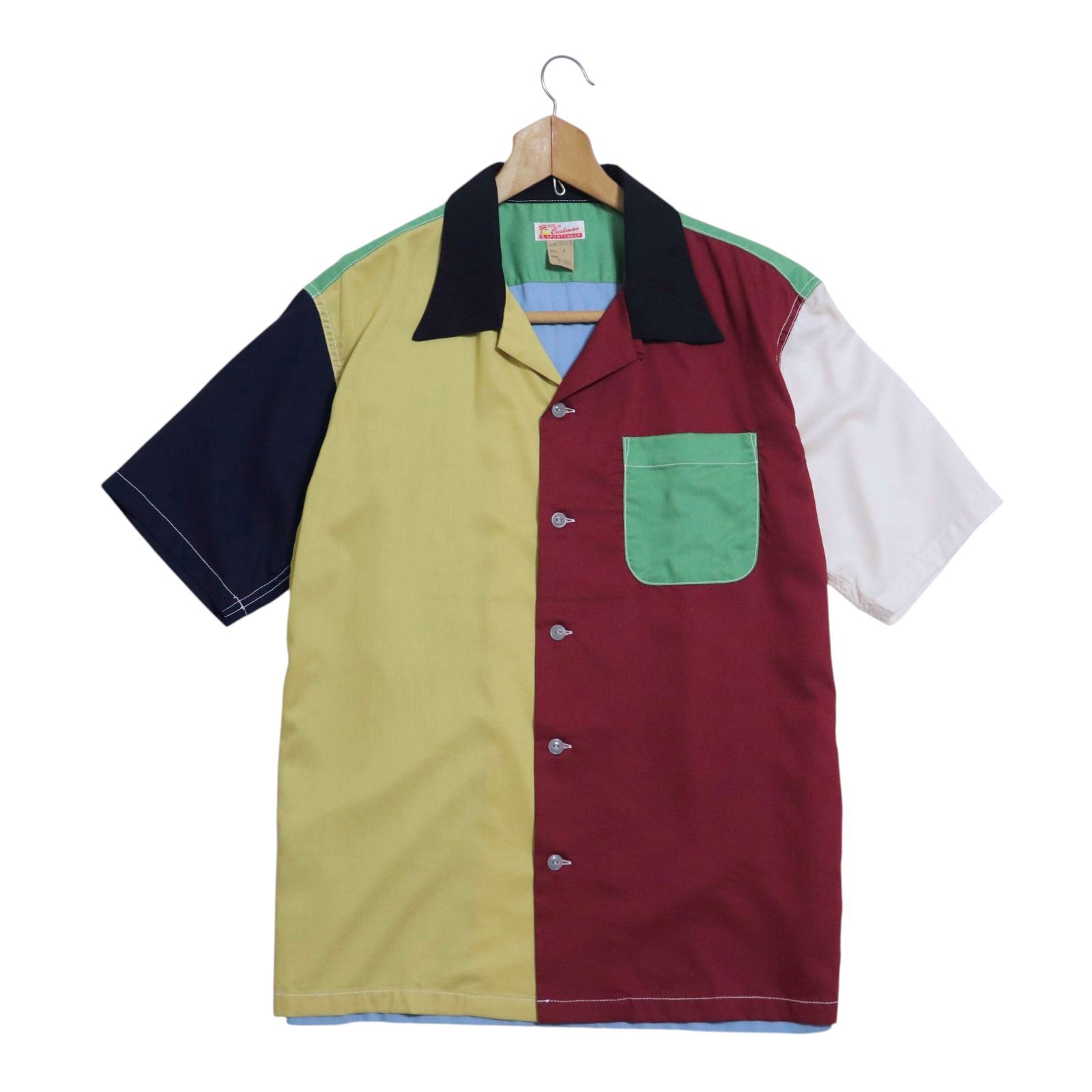 CUSHMAN クッシュマン レーヨン 開襟 ボーリングシャツ XLサイズ マルチ