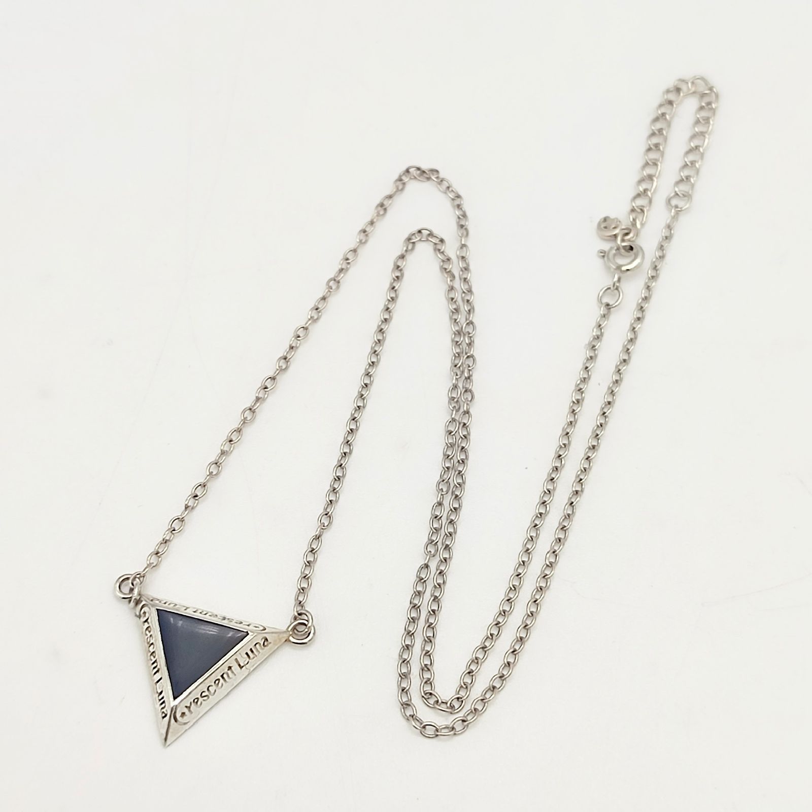 美品】Crescent Luna クレセントルナ トライアングルネックレス SILVER