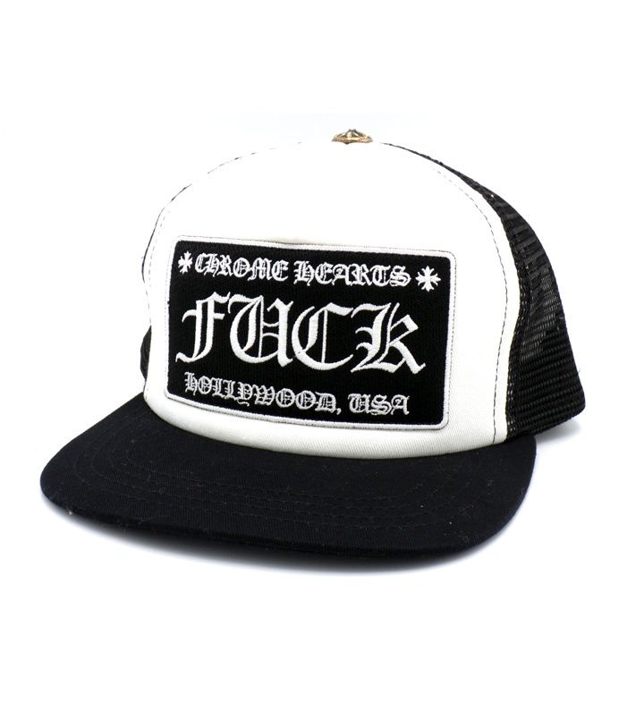 クロムハーツ CHROME HEARTS FUCK YOU TRUCKER CAP ファックユー 刺繍 ワッペン トラッカー メッシュ キャップ n9888