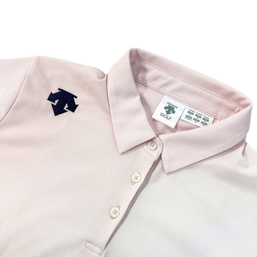 サイズ：O DESCENTE GOLF デサントゴルフ 半袖ポロシャツ ピンク系