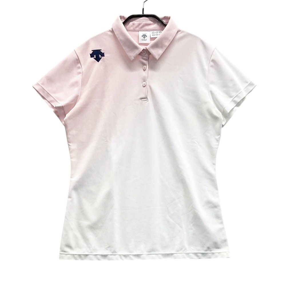 サイズ：O DESCENTE GOLF デサントゴルフ 半袖ポロシャツ ピンク系
