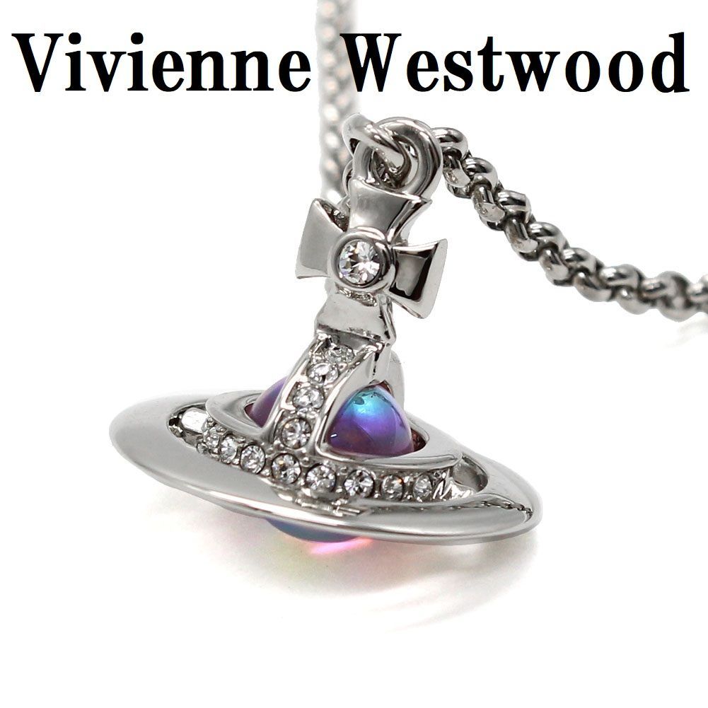 ヴィヴィアン ウエストウッド Vivienne Westwood 63020098 02P628 ネックレス ニュー プチ オーブ レディース プラチナ ホワイト クリスタル