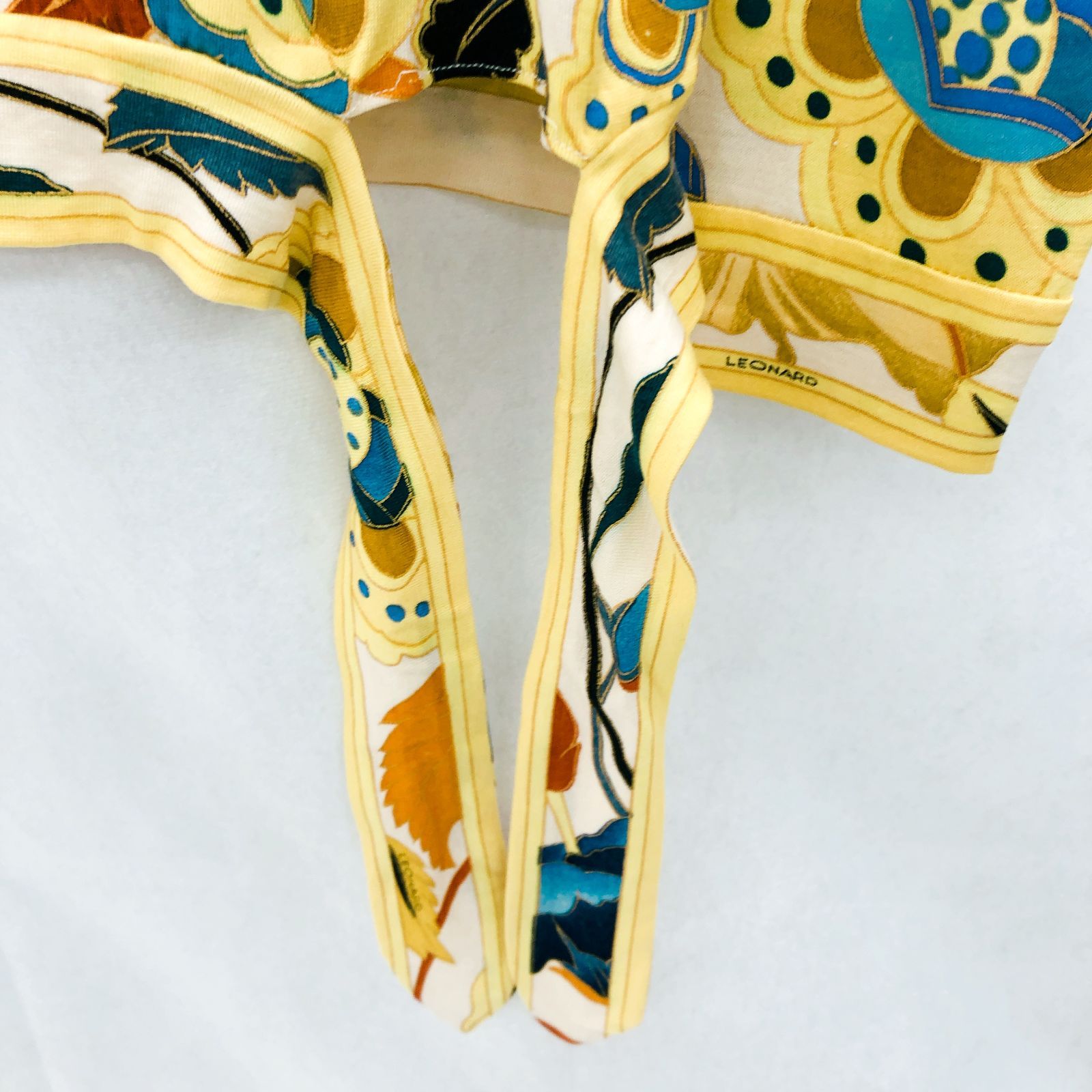 LEONARD レオナール 花柄 トップス 長袖 M ベージュ系 レディース