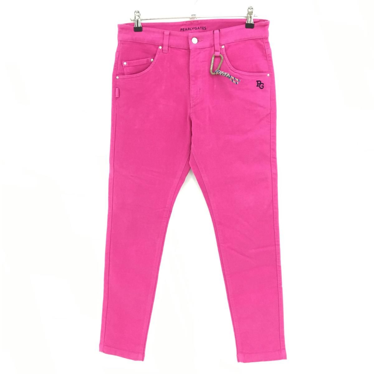 パーリーゲイツ パンツ ピンク ストレッチ カラビナ付 メンズ 4 M ゴルフウェア モデル PEARLY GATES