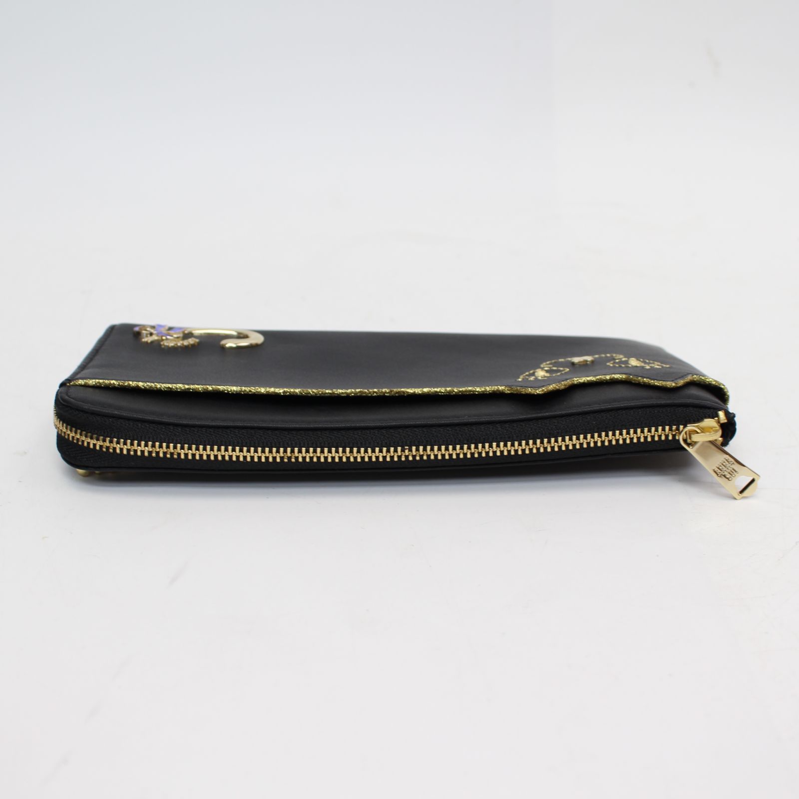 633)【極美品】ANNA SUI アナスイ 長財布 L字ファスナー 猫 マイティ