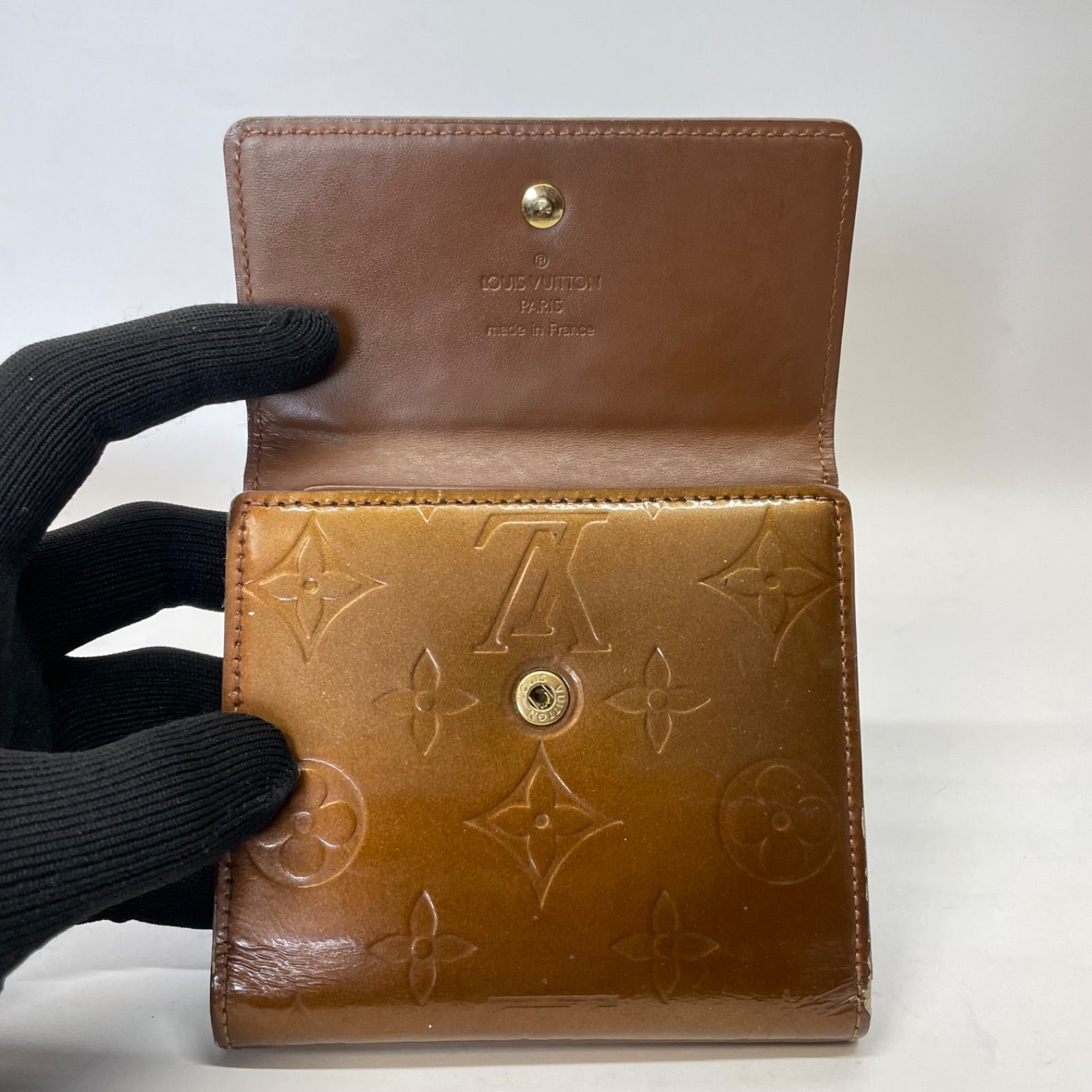 3005 LOUIS VUITTON ルイヴィトン ヴェルニ 三つ折り財布 エリーズ