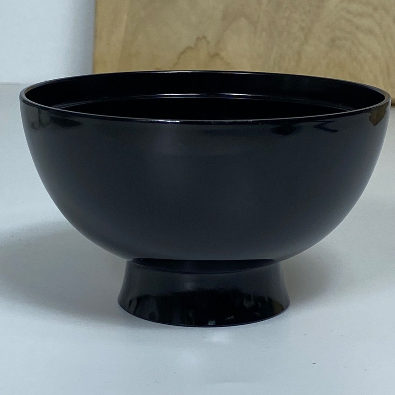 会津塗 華塗り 吸物椀 5客セット 木製漆器 共箱入り 金蒔絵 花文様 黒