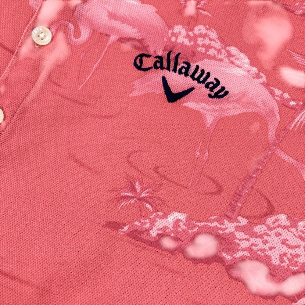 ゴルフ サイズ：M CALLAWAY キャロウェイ 半袖ポロシャツ フラミンゴ柄