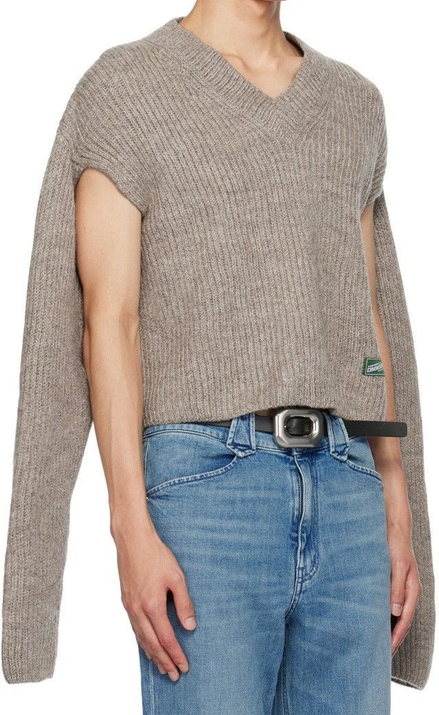 Commission|コミッションTaupe Cutout Sweater 2WAY ニット