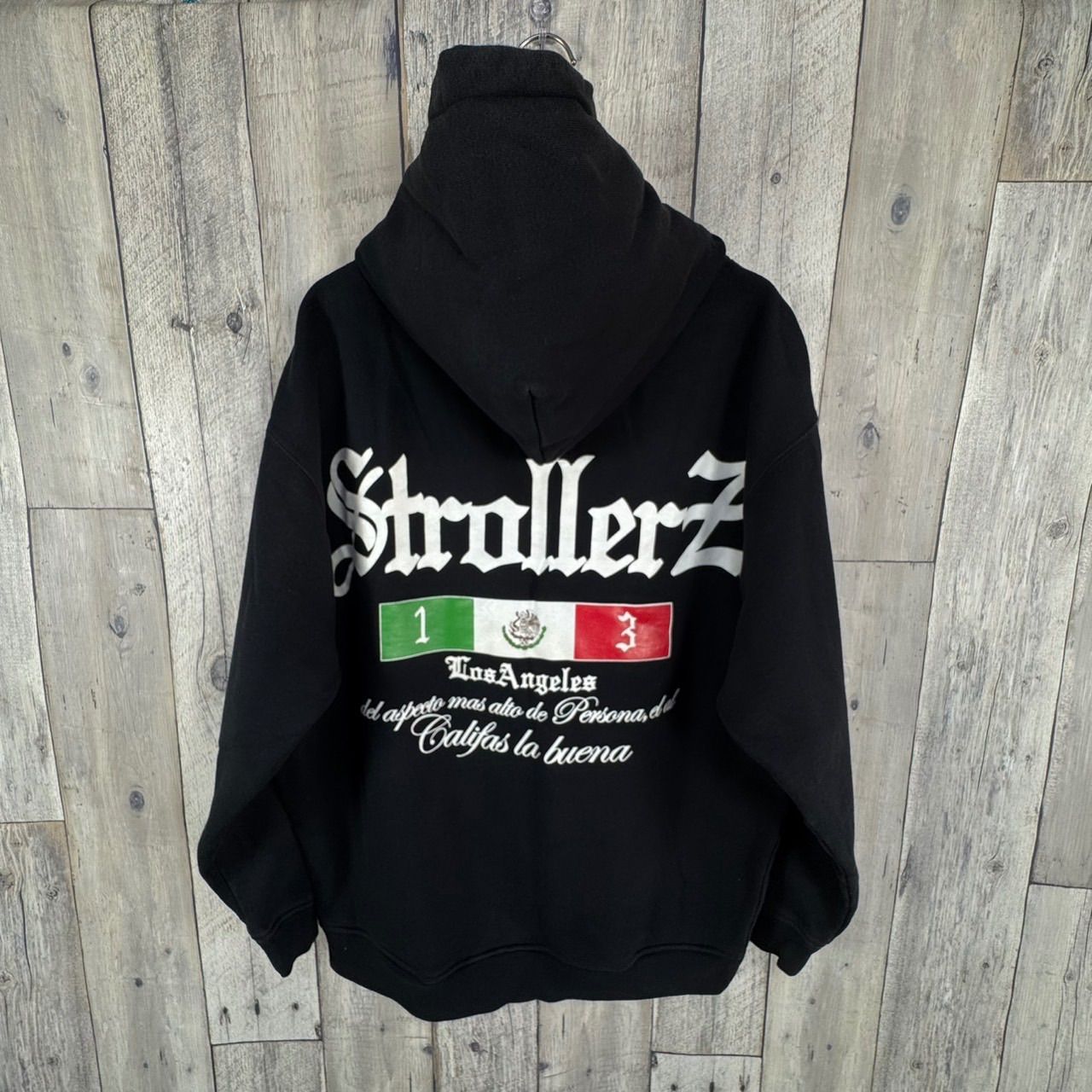 StrollerZ ストローラーズ 肉厚 厚地 両面プリント 裏起毛 スウェット スエット フルジップ パーカー メンズ XL サイズ