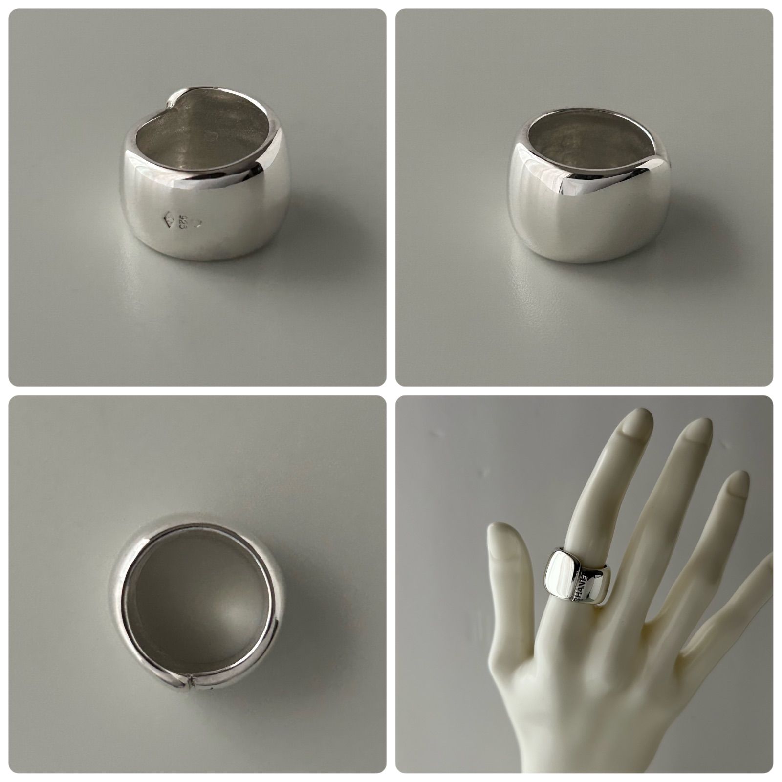Leeee様 シャネル リング 指輪 ロゴ ワイド Silver 925 ヴィンテージ 