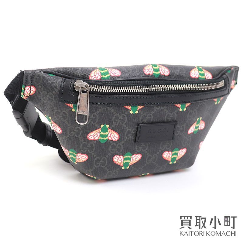 ~11 27まで グッチ GUCCI ビープリント GGスプリーム ミニベルトバッグ ヒップバッグ 斜め掛け