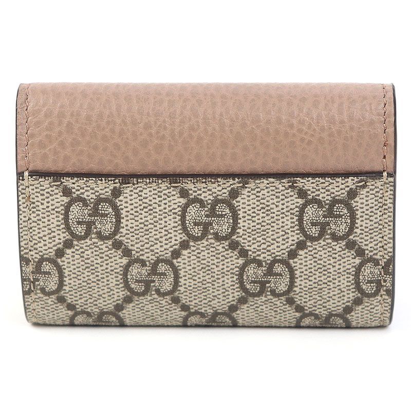 ～11 27まで グッチ GUCCI GGマーモント レザー キーケース GGスプリームキャンバス ダスティピンク