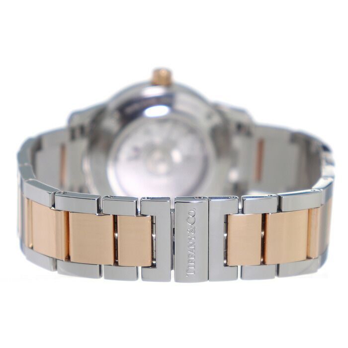 ～11 27まで ティファニー TIFFANY-Co. アトラスドーム 3ハンド オートマティック レディース ウォッチ 37.5MM ホワイト 18Kローズゴールド コンビブレス 自動巻き MERCADOAVALIA_COM_BR