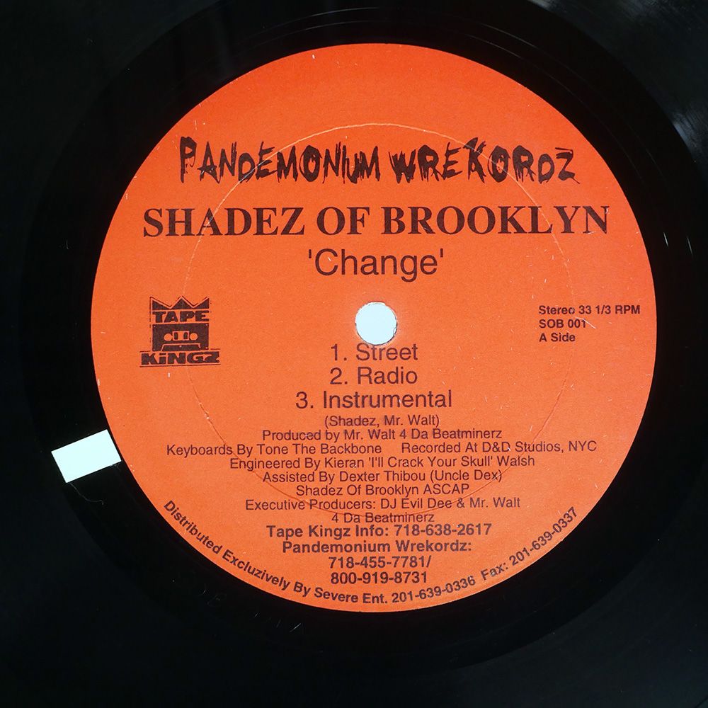 US盤 節約 SHADEZ OF BROOKLYN/CHANGE/PANDEMONIUM WREKORDZ SOB001 12