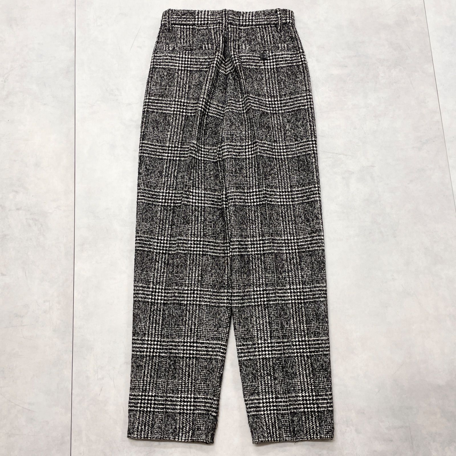 AKIRANAKA アキラナカ 2025AW ワイドパンツ ツイード グレンチェック柄 コットン ウール ブラウン レディース 2