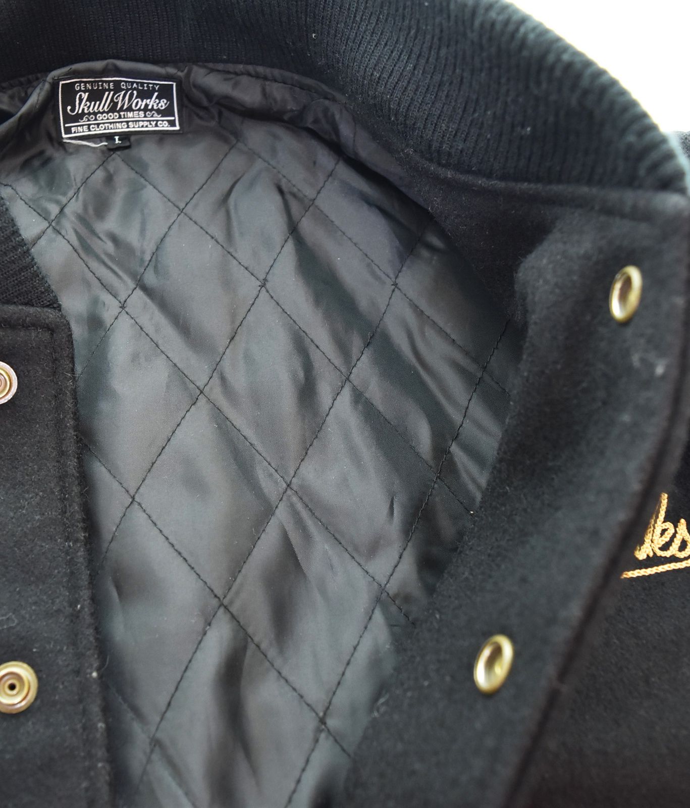 スカルワークス SKULL WORKS CROWS WORST スカル刺繍 スタジャン